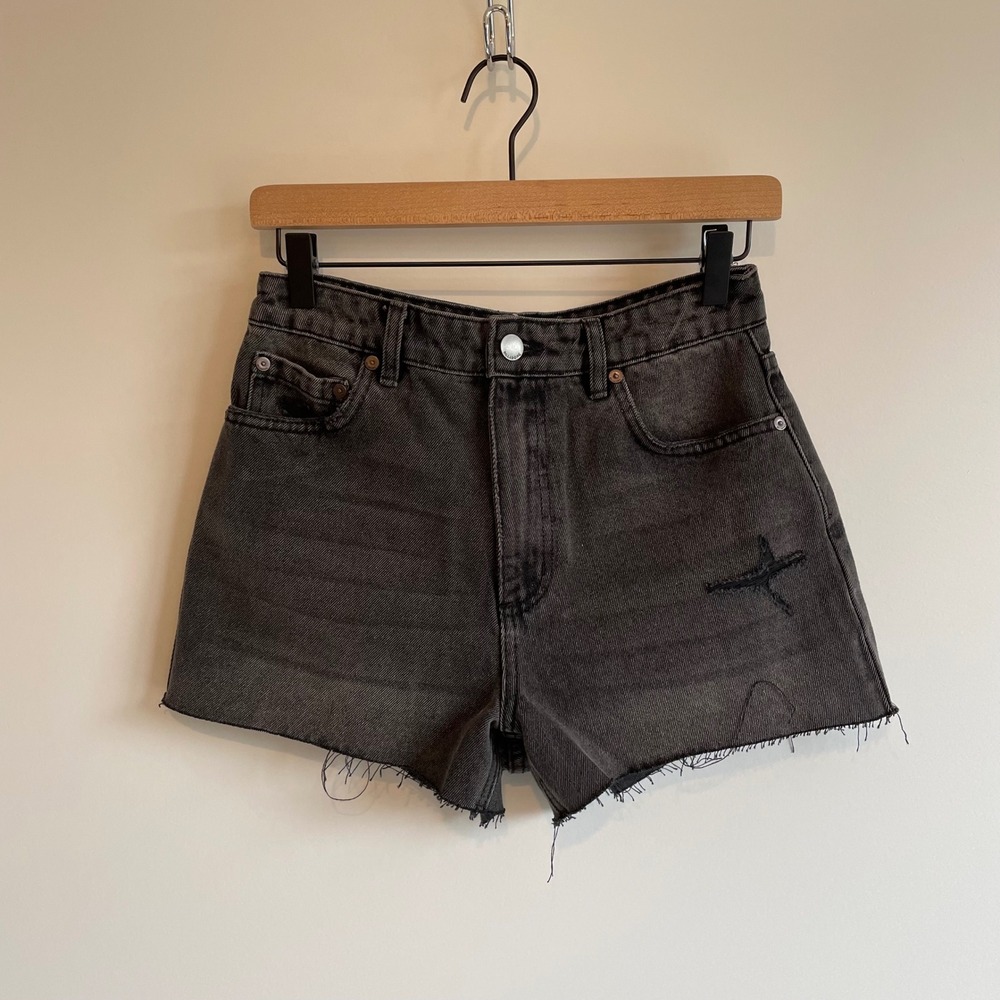 Billabong High Tides Distressed Cutoff Jean Shorts‎ Women's Size 26 Black Nwot